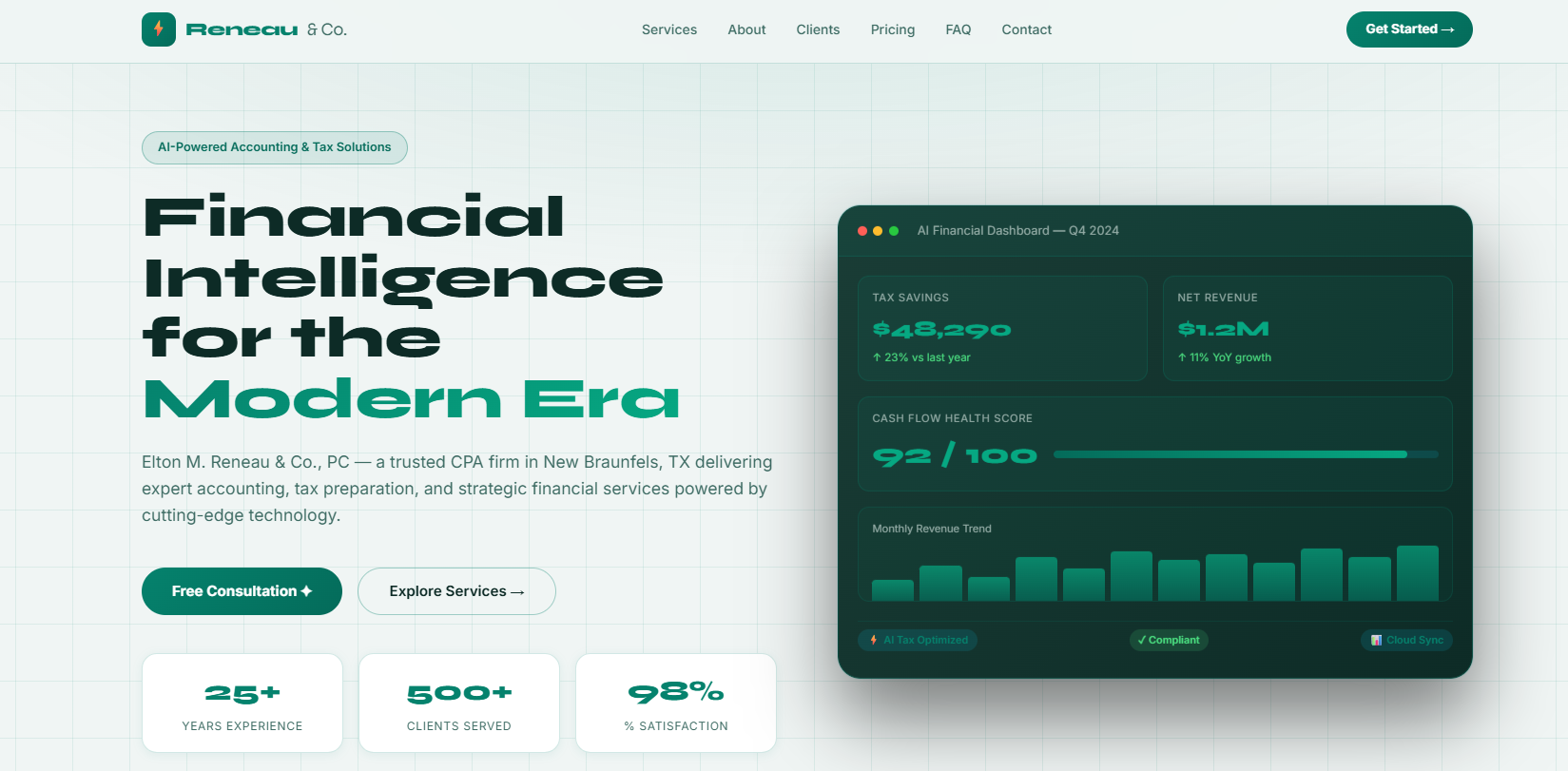 Reneau & Co. website preview